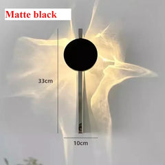 Modern Geometric Disc Wall Sconce with Integrated LED Lighting Effects