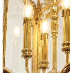 Gold Candelabra Cage Pendant Light