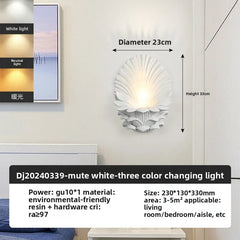 Matte White Resin Floral Wall Sconce Hanging Ceiling Light Fixture