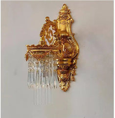 Gold Multi-Arm Crystal Wall Sconce Light