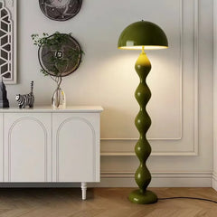 Matte Mushroom Floor Lamp with Sculptural Base