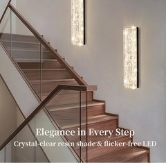 Italian Crystal Glass Wall Sconce, Dimmable LED