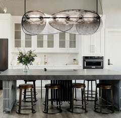 Modern kitchen with a large island and pendant lights