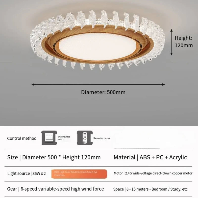 Ceiling light fixture with dimensions and specifications on a gray background