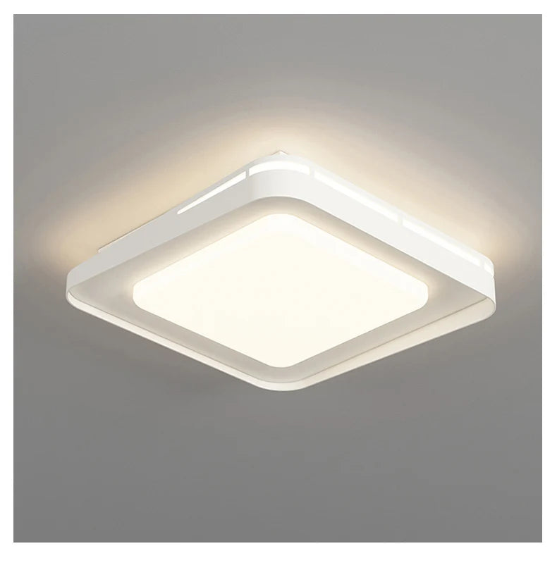 Square ceiling light fixture on a gray background