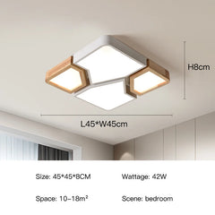 Ceiling light fixture with dimensions and specifications on a neutral background