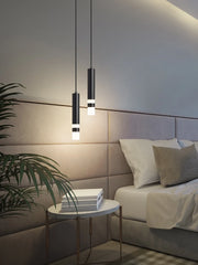 Gold Cylinder Pendant Light Frosted Diffuser Modern Minimalist 57