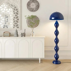 Matte Mushroom Floor Lamp with Sculptural Base