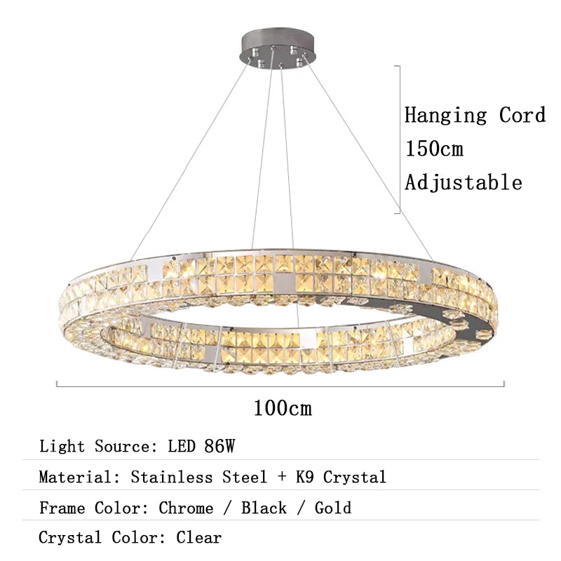 Chandelier with crystal design on a white background