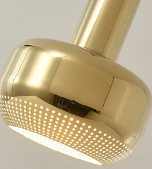 Gold light head on a light gray background