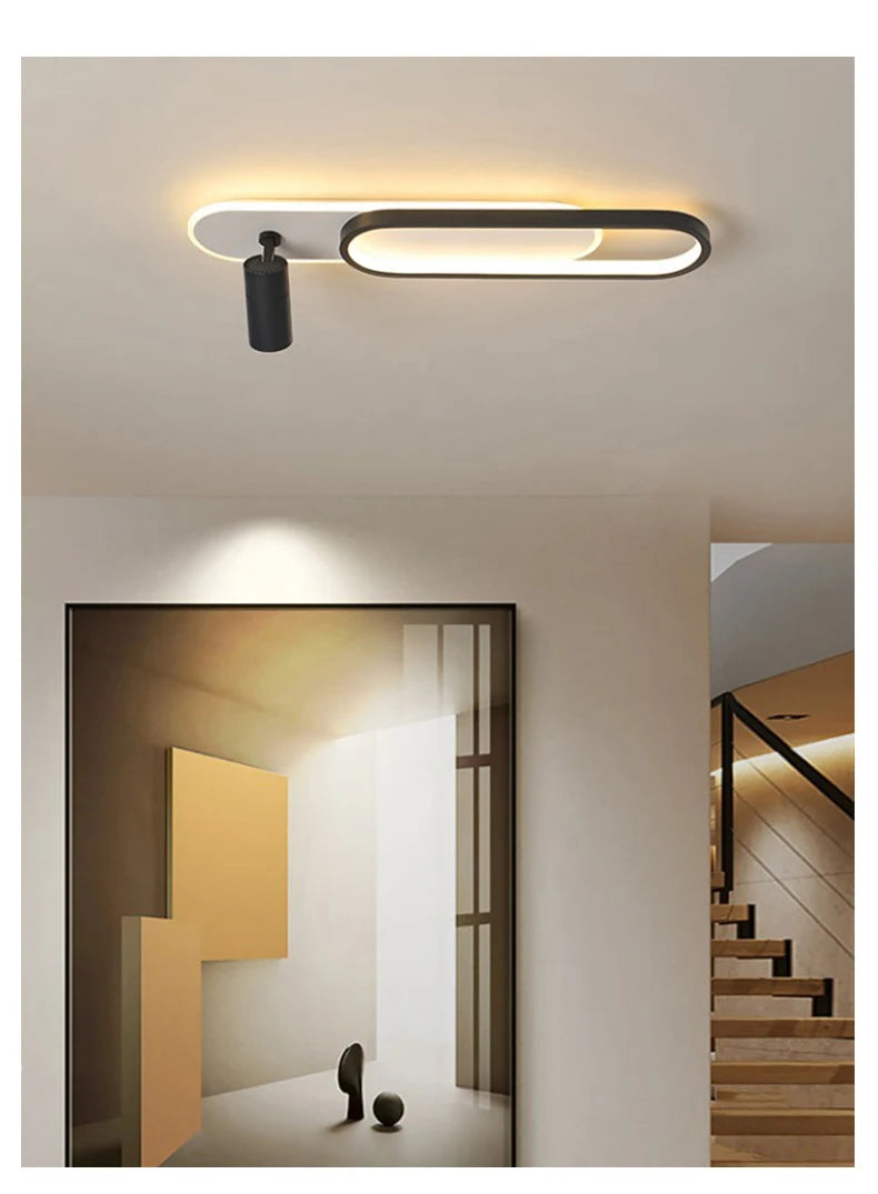 Modern ceiling light fixture in a home interior setting