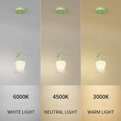 Glass Flower Pendant Light