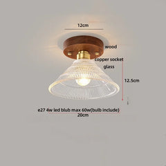 Ceiling light fixture with labeled parts and dimensions on a gray background