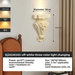 Matte White Resin Floral Wall Sconce Hanging Ceiling Light Fixture