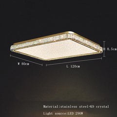 Modern Gold Crystal Oval Chandelier with Integrated LED
