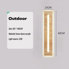Natural Stone LED Wall Sconce Waterproof Exterior Light