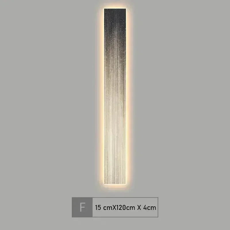 Wall-mounted light fixture with dimensions displayed on a gray background