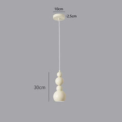 Cream Gourd Pendant Light Modern Cord Hung Fixture
