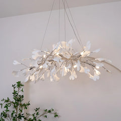 Gold Ginkgo Leaf Cluster Pendant Light Modern Accent