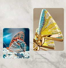 Gold Butterfly Glass Ring Chandelier Modern Pendant Light Fixture