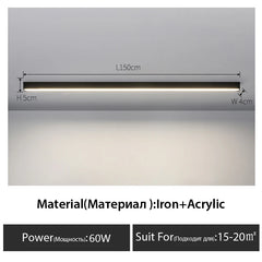 Linear Bar Ceiling Light Fixture