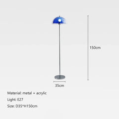 Modern Mushroom Shape Floor Lamp with Metal Finish