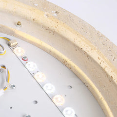 Close-up of LED strip lights on a concrete surface