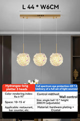 Gold Crystal Orb Pendant Light with K9 Crystal Accents