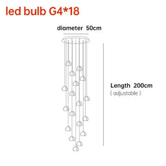 Crystal Ball Cascading Pendant Light Fixture Floral Stems Glass Shades