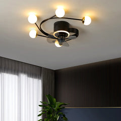 Gold Multi-Arm Ceiling Fan Light Fixture