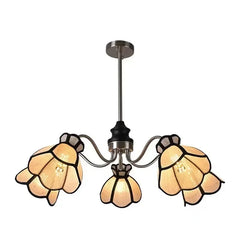 Polished Chrome Petal Chandelier Floral Pendant Light
