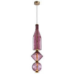 Glass Orb Pendant Light with Brushed Gold Finish