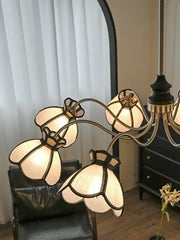 Polished Chrome Petal Chandelier Floral Pendant Light