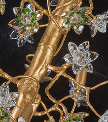 Solid Brass Branch Crystal Chandelier - Creative Tree Art Lighting