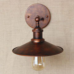 Brass Cone Shade Industrial Wall Sconce with Adjustable Arm