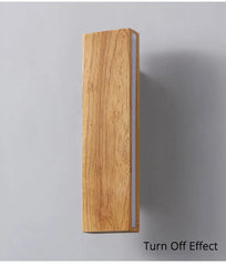 Solid Wood Wall Sconce with Up/Down Lighting Fixture