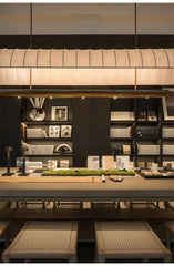 Fabric Tube Pendant Light Warm Diffused Glow, Minimalist Bar Fixture