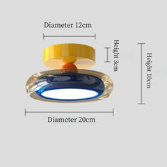 Colorful Dopamine Style Ring Flush Mount Ceiling Light