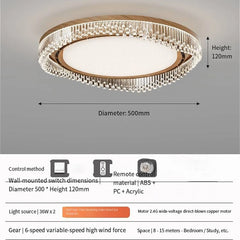 Ceiling light fixture with dimensions and features on a gray background