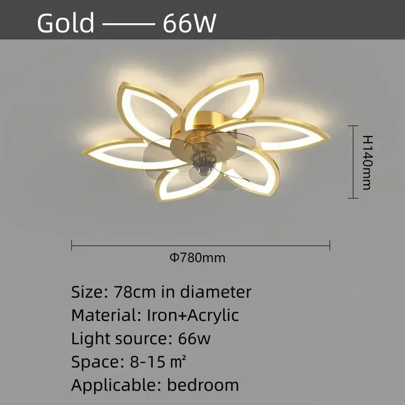 Ceiling light fixture with gold finish and dimensions on a gray background
