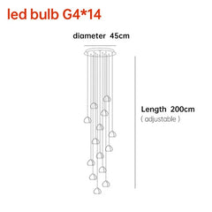 Crystal Ball Cascading Pendant Light Fixture Floral Stems Glass Shades