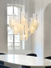 Clear Glass Tube Pendant Light Industrial Bar Chandelier