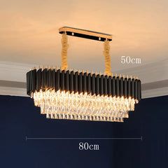 Chandelier with dimensions labeled on a plain background