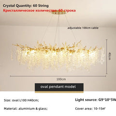 Gold Cascade Crystal Floral Flush Mount Ceiling Light Fixture