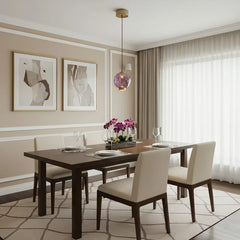 Glass Orb Pendant Light with Brushed Gold Finish
