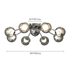 Chrome Sputnik Starburst Chandelier Ceiling Light