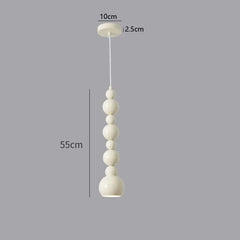 Cream Gourd Pendant Light Modern Cord Hung Fixture