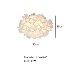 White Petal Flush Mount Light Modern Flower Ceiling Lamp