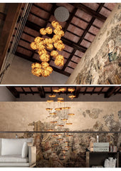 Textured Metal Chandelier (Dimmable LED, Modern)
