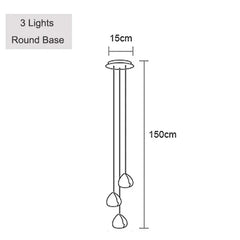 Crystal Ball Cascading Pendant Light Fixture Floral Stems Glass Shades